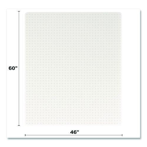 Image of deflecto® CM1K442FOCB OceanMat Carpet Chair Mat for Flat Pile Carpeted Floors, Rectangular, Straight Edges, 46" x 60", Clear