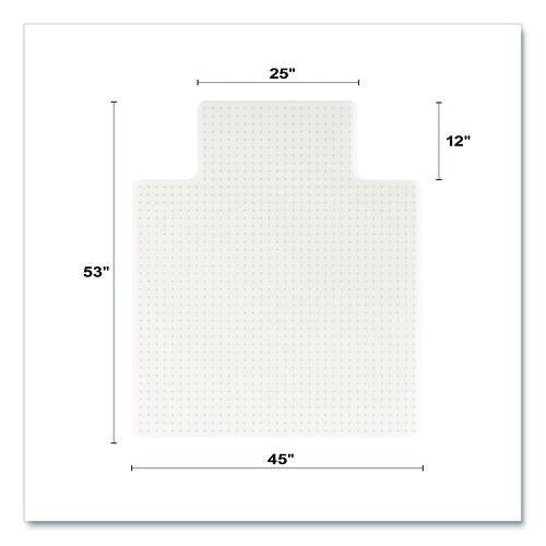 Image of deflecto® CM1K232OCB OceanMat Carpet Chair Mat for Flat Pile Carpeted Floors, Rectangular with Lip, Straight Edges, 45" x 53", Clear