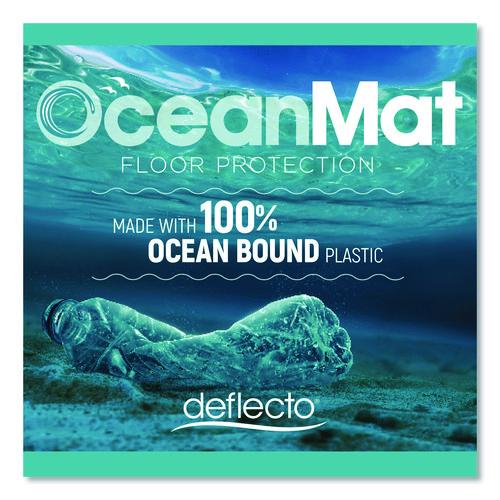 Image of deflecto® CM2G142OCB OceanMat Hard Floor Chair Mat for Hard Floors, Rectangular, Straight Edges, 36" x 48", Clear