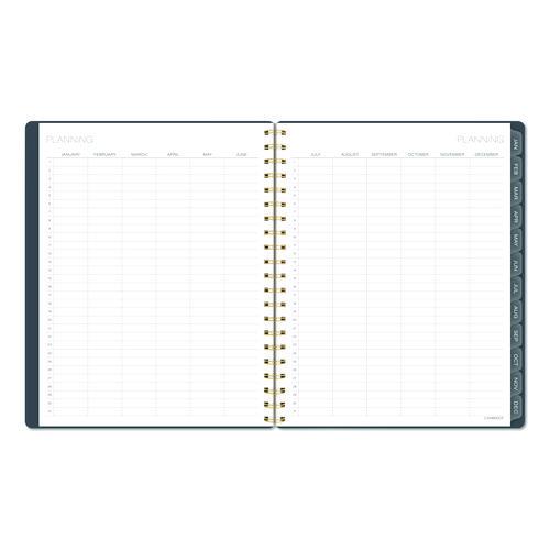 Image of Cambridge® 1765-905 Hera Weekly Monthly Planner, Wavy Lines, 11 x 8.5, Black/Gold Cover, 12-Month (Jan to Dec): 2026