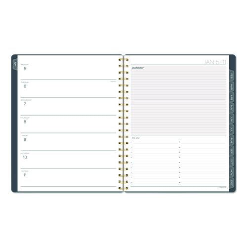 Image of Cambridge® 1765-905 Hera Weekly Monthly Planner, Wavy Lines, 11 x 8.5, Black/Gold Cover, 12-Month (Jan to Dec): 2026