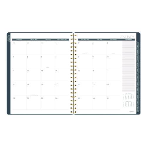 Image of Cambridge® 1765-905 Hera Weekly Monthly Planner, Wavy Lines, 11 x 8.5, Black/Gold Cover, 12-Month (Jan to Dec): 2026
