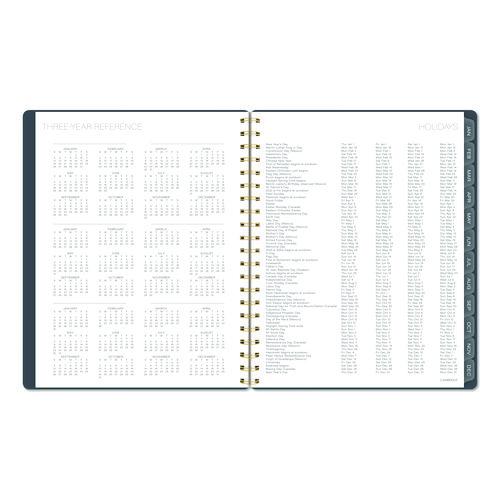 Image of Cambridge® 1765-905 Hera Weekly Monthly Planner, Wavy Lines, 11 x 8.5, Black/Gold Cover, 12-Month (Jan to Dec): 2026