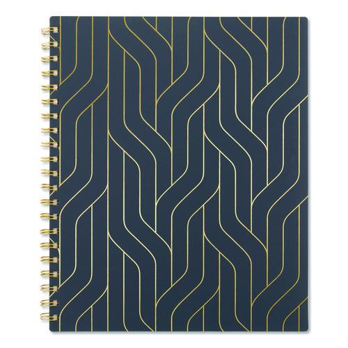Image of Cambridge® 1765-905 Hera Weekly Monthly Planner, Wavy Lines, 11 x 8.5, Black/Gold Cover, 12-Month (Jan to Dec): 2026