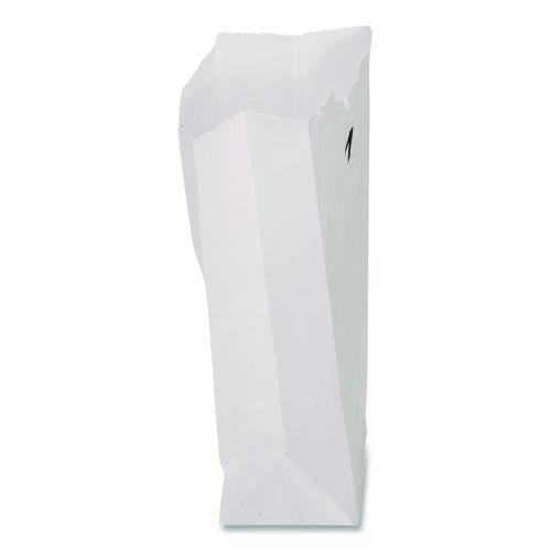 Image of Ross & Wallace Paper Products 120301500PK/BL Grocery Paper Bags, 1# Size, 30# Basis Weight, 3.5" x 2.25" x 6.63", White, 500/Bundle
