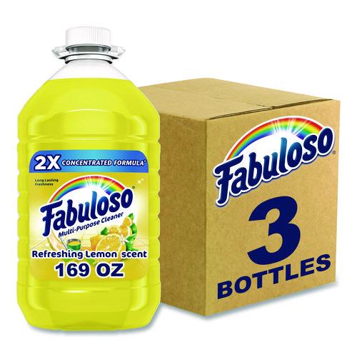 Image of Fabuloso® 61037885 Multi-Use Cleaner, Lemon Scent, 169 Oz Bottle, 3/carton
