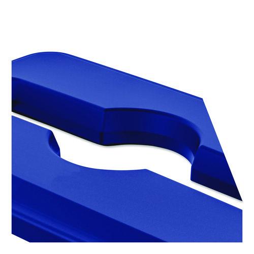 Image of Suncast Commercial® TCNLID03BLD 23 Gallon Resin Slim Trash Can Paper Recycling Lid, 11.87 x 20.25 x 1.35, Blue