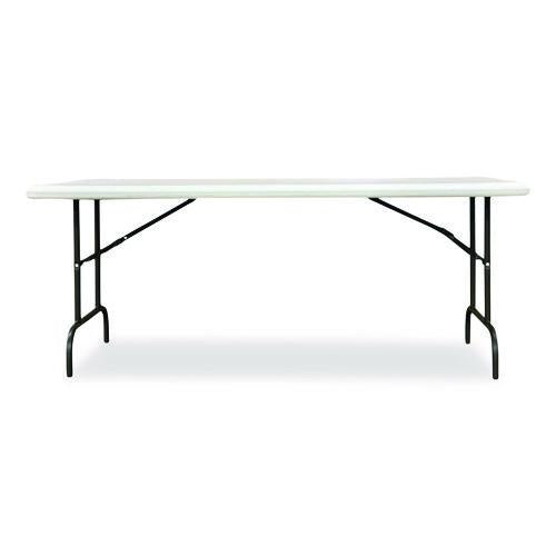 Image of SKILCRAFT® Rectangular Folding Table - 2000 lb Weight Capacity - 72" W x 29" H x 30" D - Platinum Gray, 1 Each