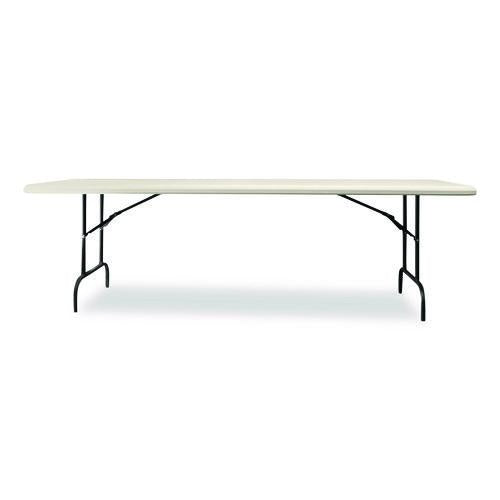 Image of SKILCRAFT® Rectangular Folding Table - 2000 lb Weight Capacity - 96" W x 29" H x 30" D - Platinum Gray, 1 Each