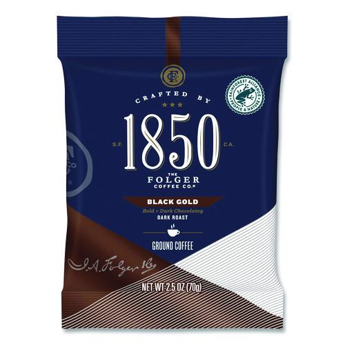 Image of 1850 2550021512 Black Gold Coffee Ground Coffee Fraction Packs, 2.5 oz Pack, 24 Packs/Carton