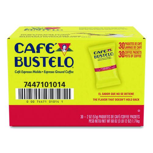 Image of Cafe Bustelo 7447101014 Regular Coffee Fraction Packs, Espresso, 2 oz Pack, 30/Carton