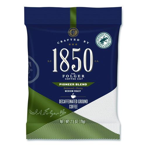 Image of 1850 2550021513 Pioneer Blend Decaf Ground Coffee, 2.5 oz Fraction Pack, 24 Packs/Carton