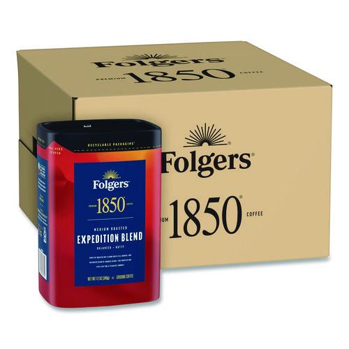 Image of 1850 2550093312 Expedition Blend Roast Ground Coffee, 12 oz Canister, 6/Carton