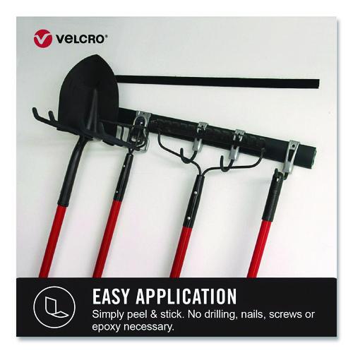 Image of VELCRO® Brand 90593 Industrial Strength Heavy-Duty Fastener, 2" X 4 Ft, Black, 2/pack