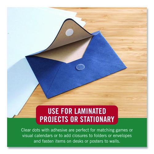 Image of VELCRO® Brand 95194 Sticky-Back Fasteners, Complete Sets, 0.75" dia, Clear, 200/Pack