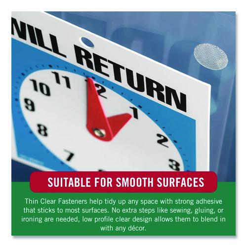 Image of VELCRO® Brand 95194 Sticky-Back Fasteners, Complete Sets, 0.75" dia, Clear, 200/Pack