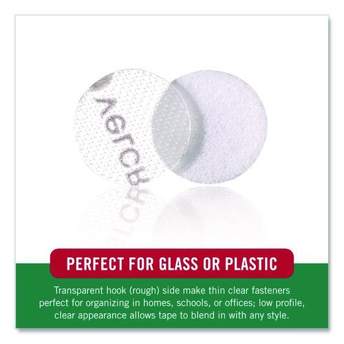 Image of VELCRO® Brand 95194 Sticky-Back Fasteners, Complete Sets, 0.75" dia, Clear, 200/Pack