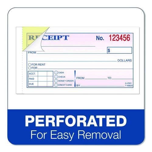 Image of Adams® DC2501 Money/Rent Receipt Book, Two-Part Carbonless, 4.88 x 2.75, 50 Forms Total
