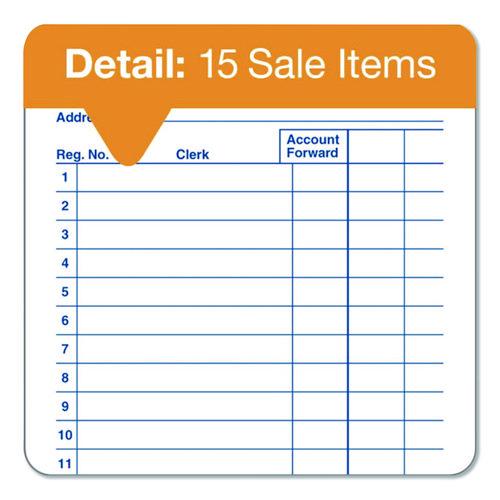 Image of AdamsÂ® Multipart General-Purpose Sales Pad, Two-Part Carbonless, 3.34 x 5.13, 50 Forms/Pad, 10 Pads/Pack