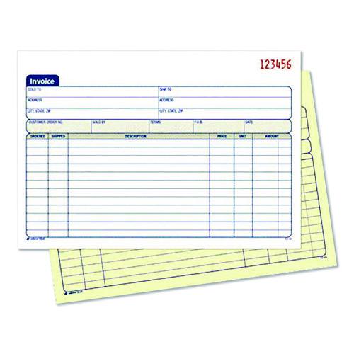 Image of Adams® DC5840 Multipart General-Purpose Invoice Pad, Two-Part Carbonless, 7.94 x 5.56, 50 Forms Total