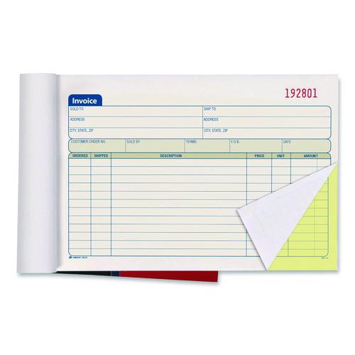 Image of Adams® DC5840 Multipart General-Purpose Invoice Pad, Two-Part Carbonless, 7.94 x 5.56, 50 Forms Total