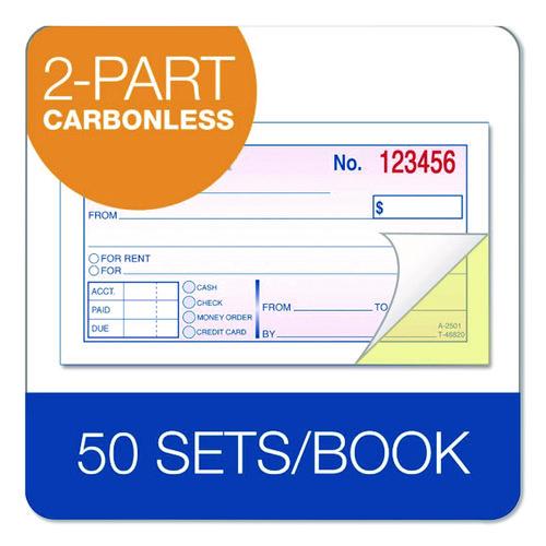Image of Adams® DC2501-3 Money/Rent Receipt Book, Two-Part Carbonless, 4.88 x 2.75, 50 Receipts/Book, 3 Books/Pack