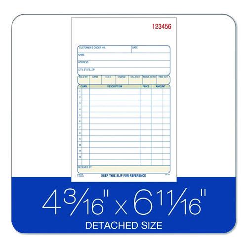 Image of Adams® DC4705-10 Multipart Sales Order Pad, 12 Lines, Two-Part Carbonless, 4.19 x 6.69, 50 Forms/Pad, 10 Pads/Box