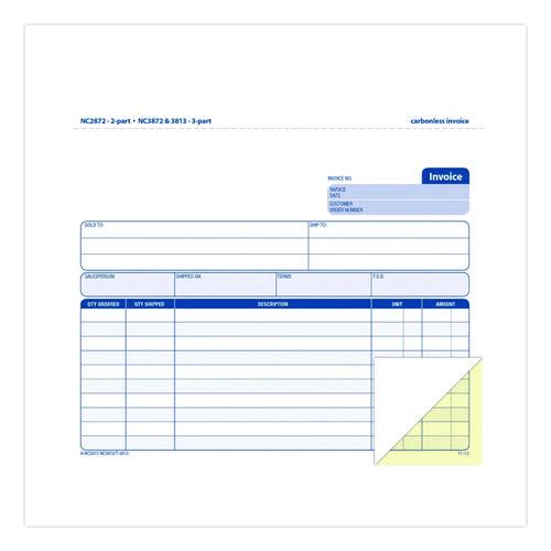 Image of Adams® NC2872-50 Multipart General-Purpose Invoice Forms, Two-Part Carbonless, 8.5 x 6.94, 50 Forms Total