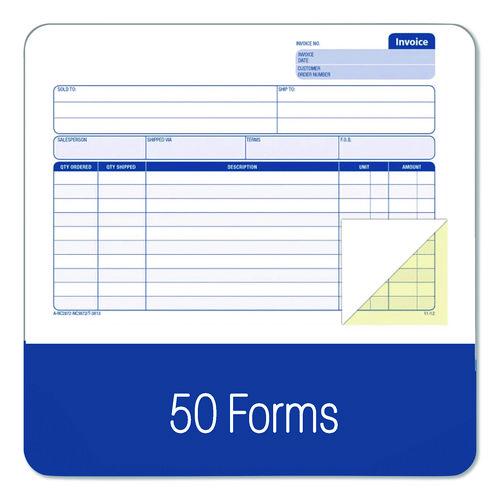 Image of Adams® NC2872-50 Multipart General-Purpose Invoice Forms, Two-Part Carbonless, 8.5 x 6.94, 50 Forms Total