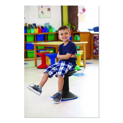 Image of Storex Wiggle Stool, Backless, Supports Up to 250 lbs, 12" to 18" Seat Height, Black Seat, Black Base