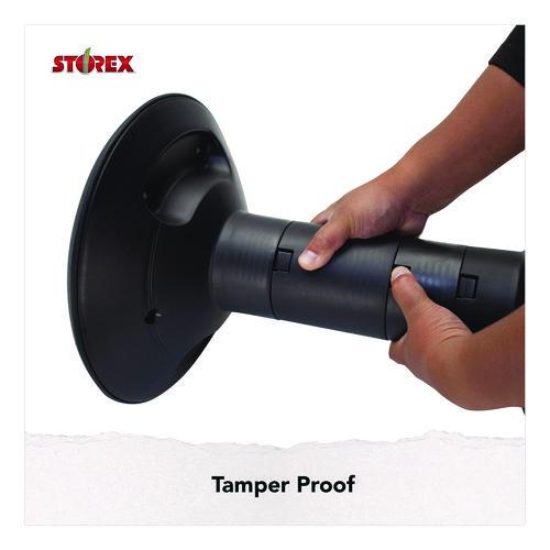 Image of Storex Wiggle Stool, Backless, Supports Up to 250 lbs, 12" to 18" Seat Height, Black Seat, Black Base