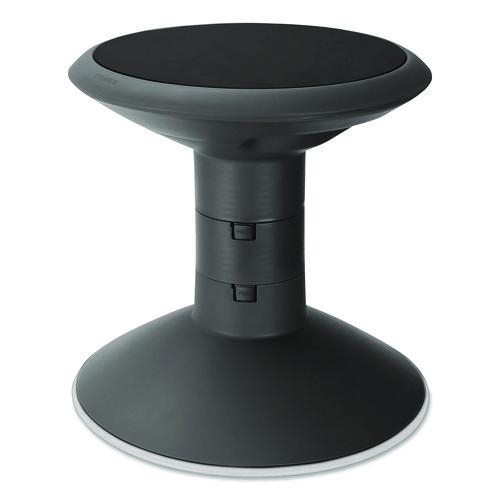 Image of Storex Wiggle Stool, Backless, Supports Up to 250 lbs, 12" to 18" Seat Height, Black Seat, Black Base