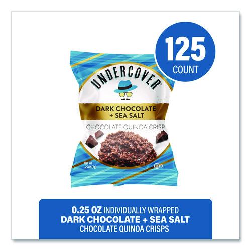 Image of UNDERCOVER® Snacks 10854571007091 Dark Chocolate and Sea Salt Mini Quinoa Crisps, 0.25 oz Bag, 125/Carton