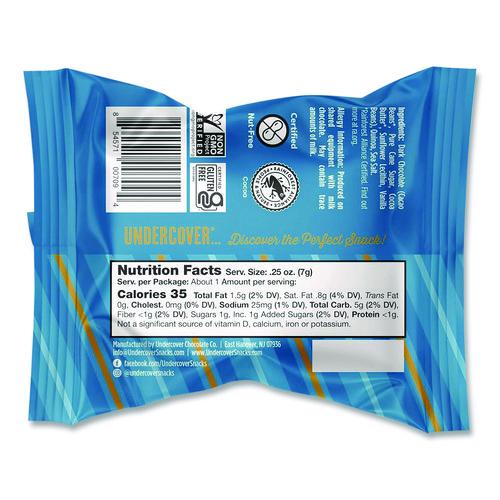 Image of UNDERCOVER® Snacks 10854571007091 Dark Chocolate and Sea Salt Mini Quinoa Crisps, 0.25 oz Bag, 125/Carton