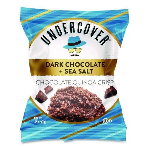 Image of UNDERCOVER® Snacks 10854571007091 Dark Chocolate and Sea Salt Mini Quinoa Crisps, 0.25 oz Bag, 125/Carton