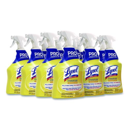 Image of Professional LYSOL® Brand 19200-00351 Advanced Deep Clean All Purpose Cleaner, Lemon Breeze, 32 Oz Trigger Spray Bottle, 12/carton