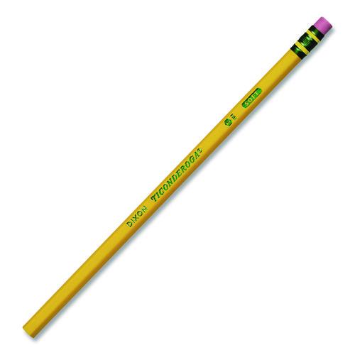 Image of Ticonderoga® X13885 Pencils, F (#2.5), Black Lead, Yellow Barrel, Dozen