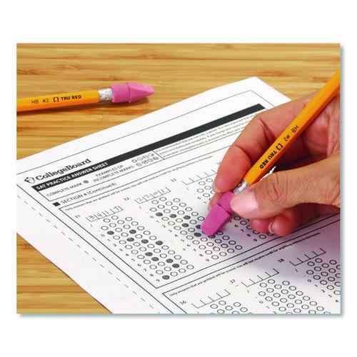 Image of Dixon® X34500 Wedge Cap Erasers, For Pencil Marks, Pink, 144/box