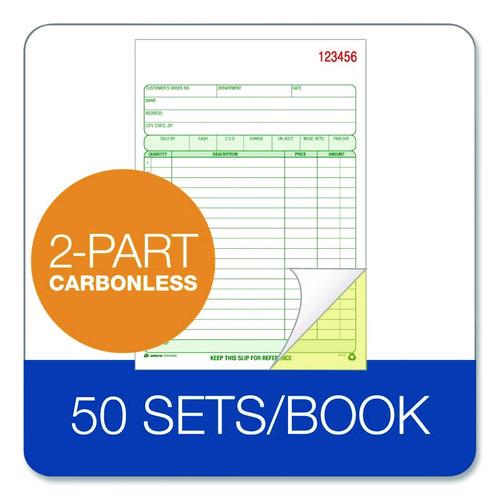 Image of Adams® RDC5805 Multipart General-Purpose Sales Pad, Two-Part Carbonless, 5.56 x 7.94, 50 Forms Total