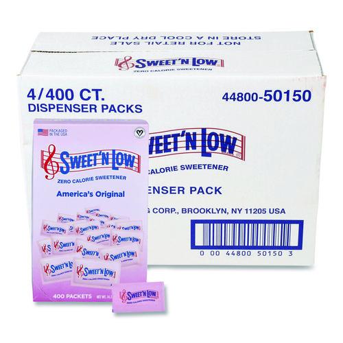 Image of Sweet'N Low® 4480050150 Sugar Substitute, 1 g Packet, 400/Box, 4 Box/Carton