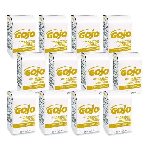 Image of GOJOÂ® Gold and Klean Lotion Soap Bag-in-Box Dispenser Refill, Floral Balsam Scent, 800 mL
