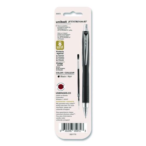 Image of uniball® 35972 Refill For Jetstream Rt Pens, Bold Conical Tip, Black Ink, 2/pack