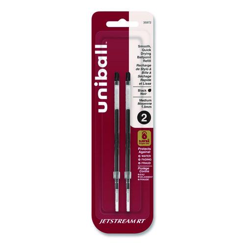 Image of uniball® 35972 Refill For Jetstream Rt Pens, Bold Conical Tip, Black Ink, 2/pack