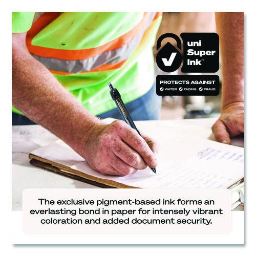 Image of uniball® 42070 Power Tank Rt Ballpoint Pen, Retractable, Bold 1 Mm, Black Ink, Smoke/black Barrel, Dozen