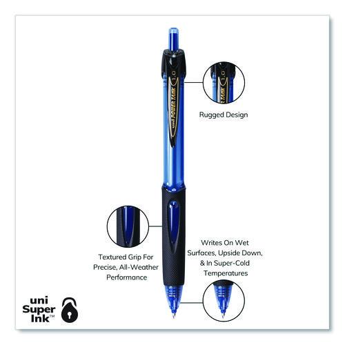 Image of uniball® 42071 Power Tank RT Ballpoint Pen, Retractable, Bold 1 mm, Blue Ink, Translucent Blue/Black Barrel, Dozen