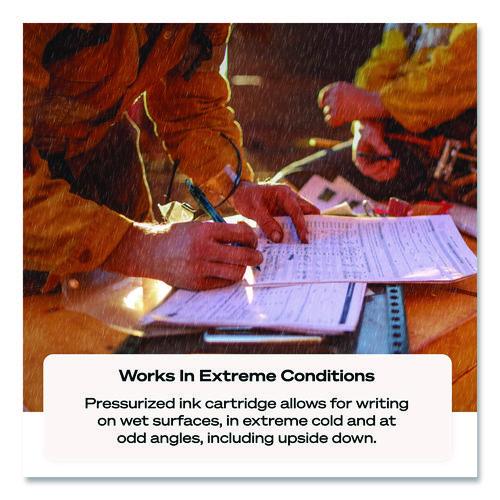 Image of uniball® 42071 Power Tank RT Ballpoint Pen, Retractable, Bold 1 mm, Blue Ink, Translucent Blue/Black Barrel, Dozen