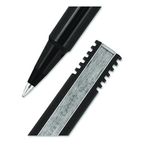 Image of uniball® 60151 Rollerball Pen, Stick, Micro 0.5 mm, Black Ink, Black Barrel, Dozen