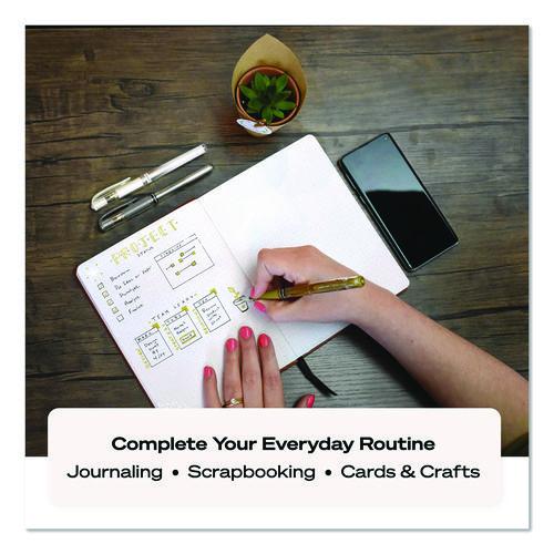 Image of uniball® 60658 Impact Gel Pen, Stick, Medium 1 Mm, Silver Metallic Ink, Silver Barrel