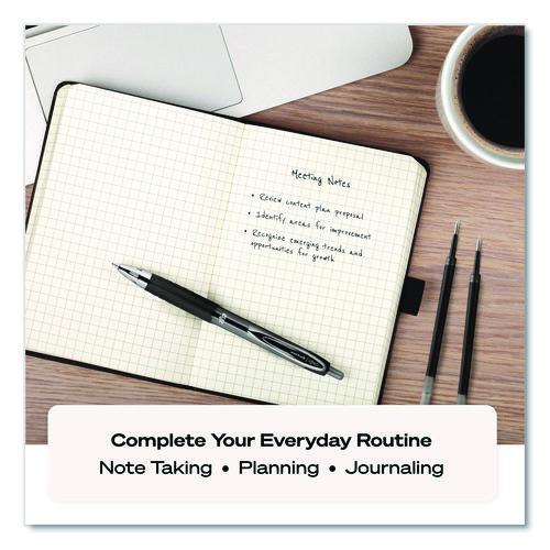 Image of uniball® 61257 Signo 207 Gel Pen, Retractable, Fine 0.5 mm, Red Ink, Smoke/Black/Red Barrel, Dozen