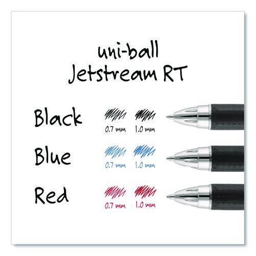 Image of uniball® 62153 Jetstream Hybrid Gel Pen, Retractable, Fine 0.7 mm, Blue Ink, Blue/Silver Barrel